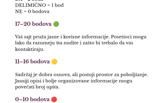 Bez naslovai Digitalni pregled poslovnog sajta