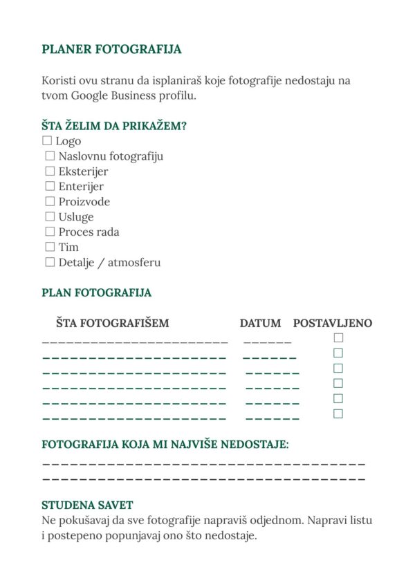 Google Business Planner & Audit