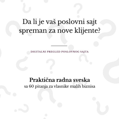 Digitalni pregled poslovnog sajta